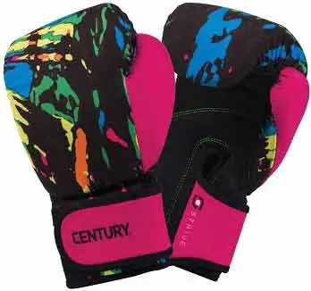Century Strive Durable Womens Washable Boxing Glove, 10 ounces, Paint Splatter